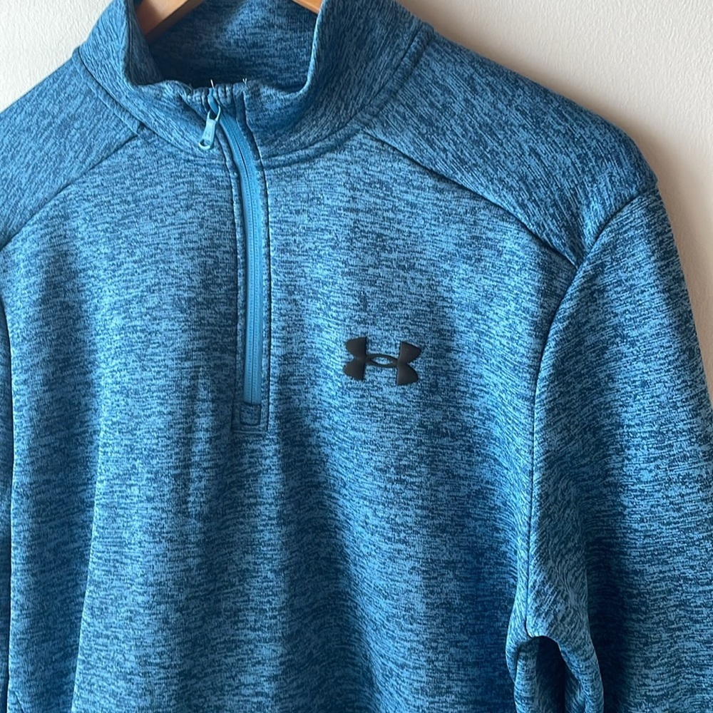 Under Armour Men’s Blue Quarter Zip Fleece Pullover - Picture 2 of 6